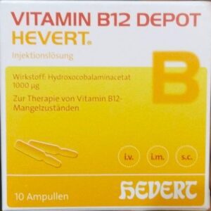 Витамин В12 1000 мкг гидроксокобаламин Германия VITAMIN B12 DEPOT HEVERT 10 ампул