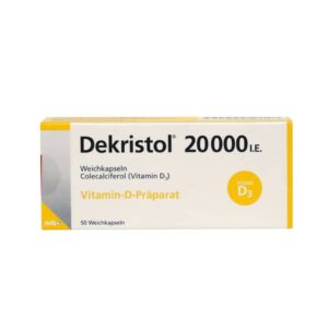 Витамин D3 20000 I.E. Германия Vitamin D Dekristol мягкие капсулы в упаковке 50 шт